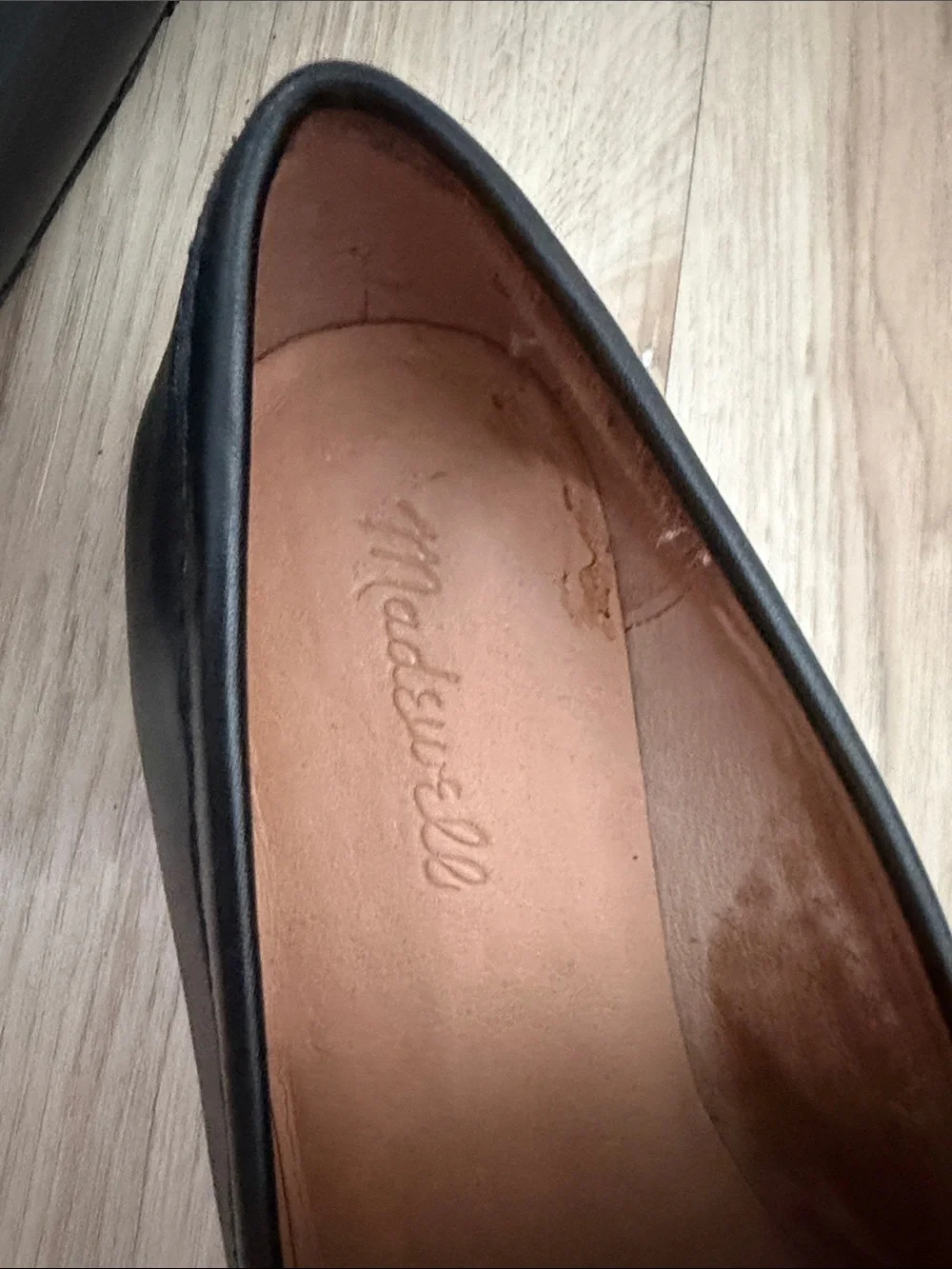 Madewell Black Leather Penny Loafers